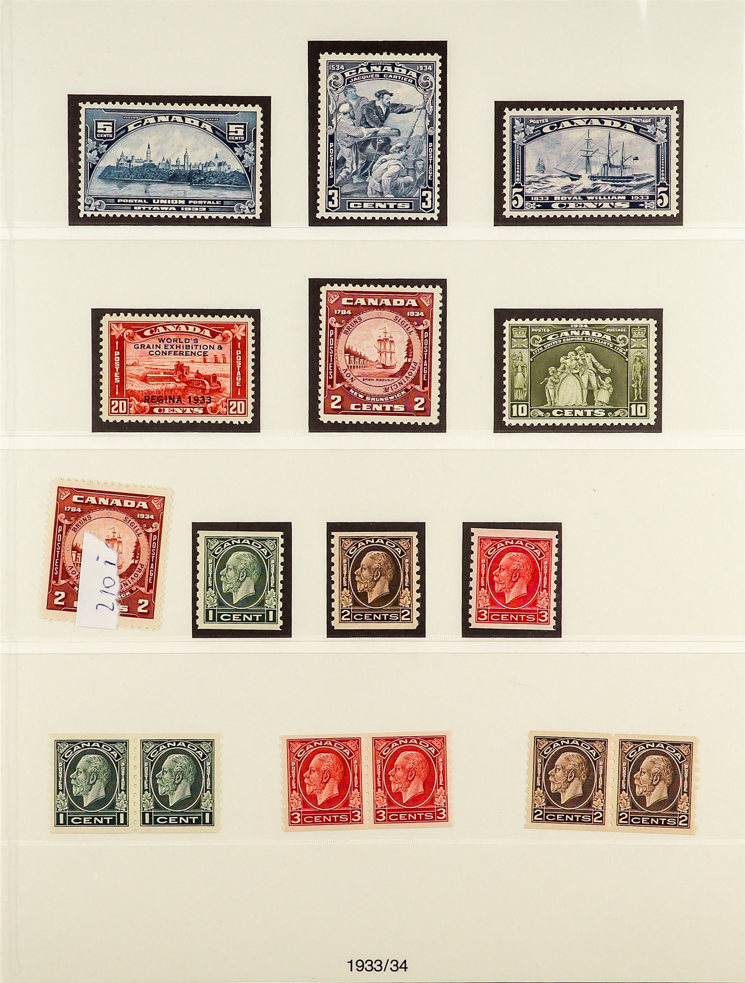 CANADA 1911 - 1936 MINT / NEVER HINGED MINT COLLECTION of around 150 stamps on hingeless pages, - Image 4 of 9