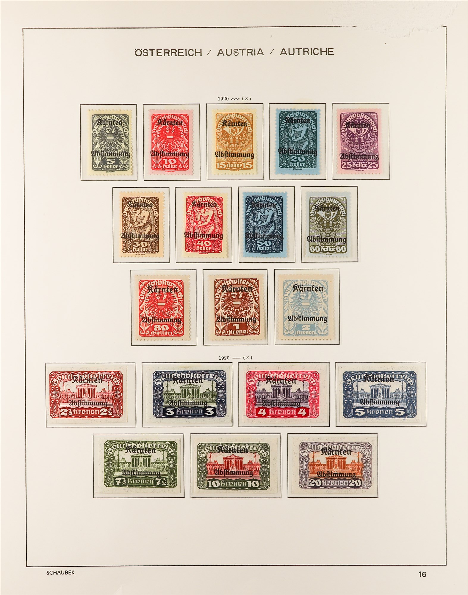 AUSTRIA 1850 - 1937 COLLECTION. of around 1000 mint & used stamps in Schaubek Austria hingeless - Image 16 of 29