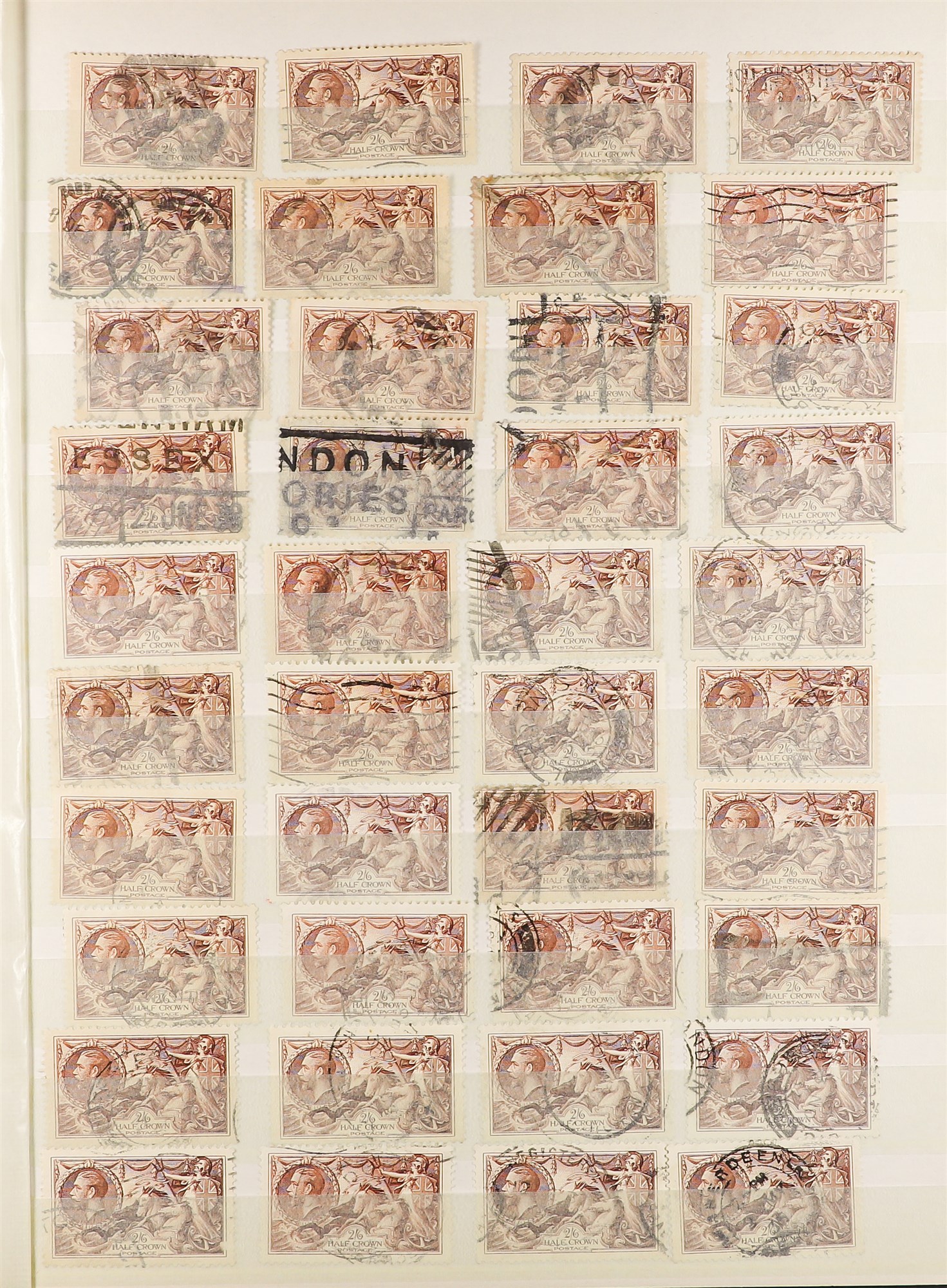 GB.GEORGE V 1934 RE-ENGRAVED SEAHORSES approx 600 used examples - 2s6d browns (440+), 5s rose- - Image 11 of 16