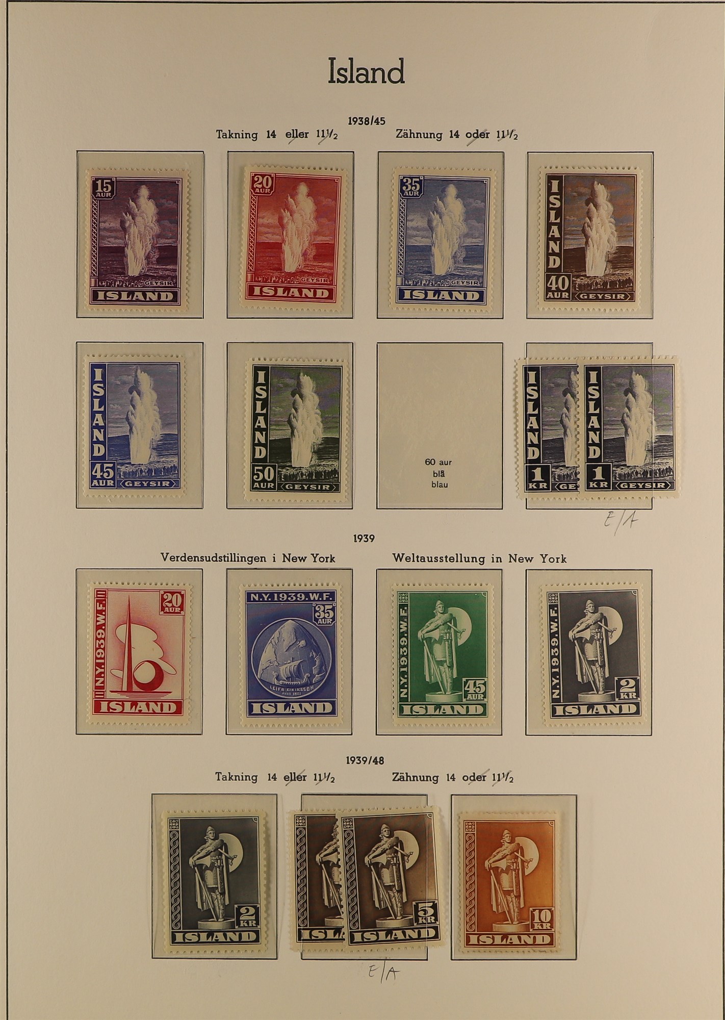 ICELAND 1918 - 1939 MINT / NEVER HINGED MINT COLLECTION. on hingeless Iceland album pages, many sets - Image 6 of 8