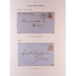 GB.QUEEN VICTORIA 1861 entire letter London to Italy, bearing 6d with inverted watermark; also