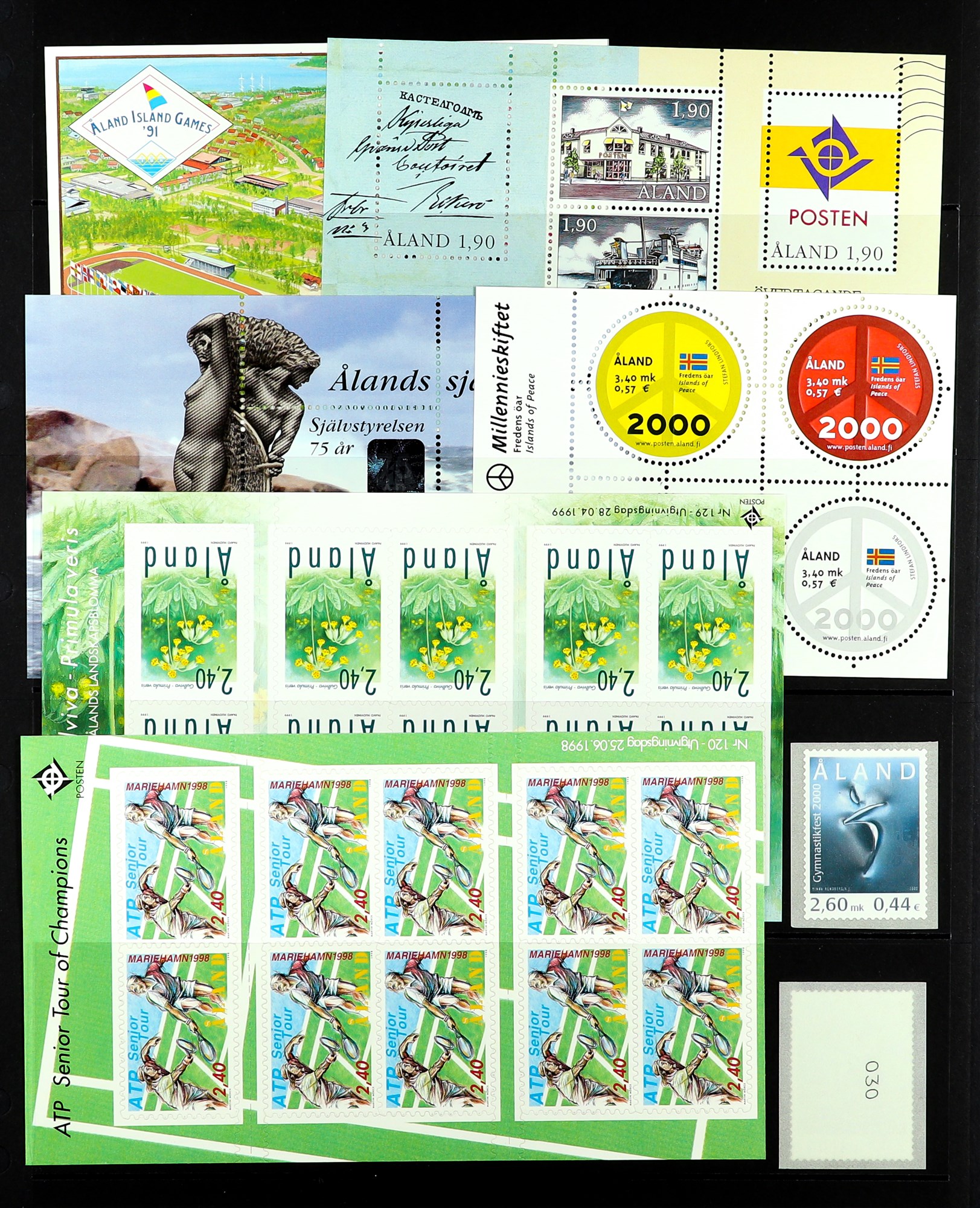 ALAND ISLANDS 1984 - 2001 COLLECTION complete for the period in never hinged mint blocks 4, also all - Image 7 of 12