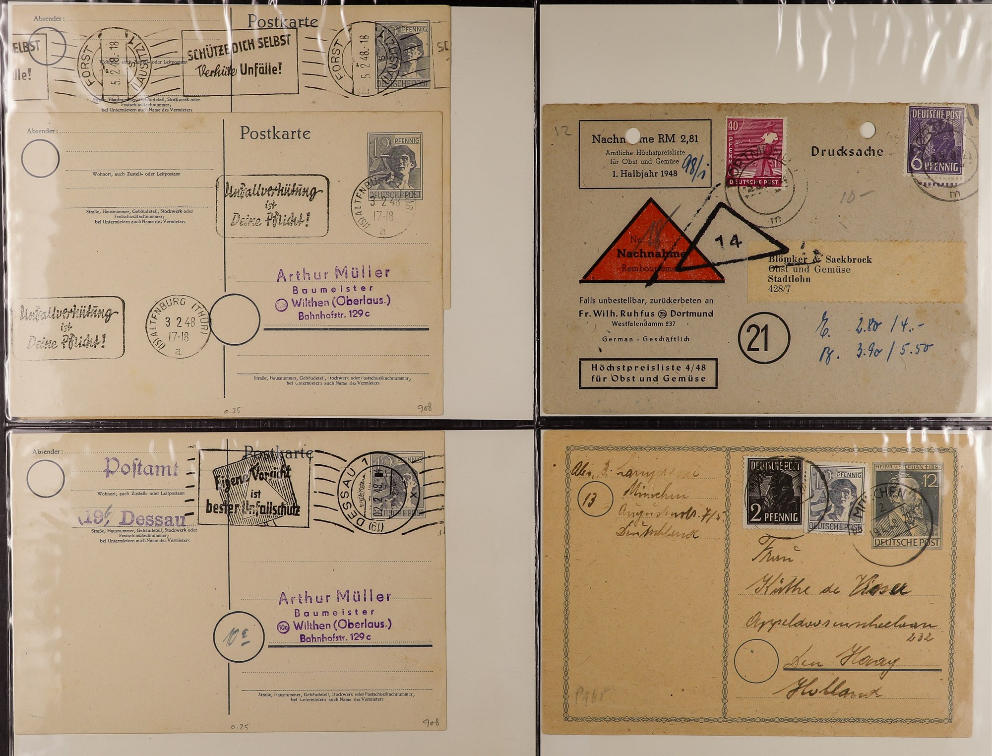 GERMAN ALLIED ZONES 1945 - 1951 COVERS COLLECTION around 60 items from various allied zones, - Image 14 of 16