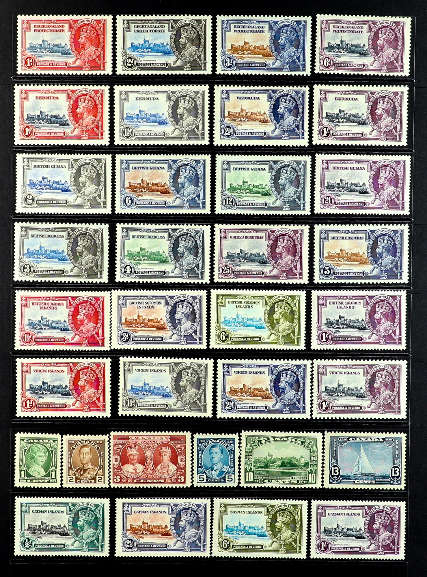 COLLECTIONS & ACCUMULATIONS 1935 SILVER JUBILEE complete Commonwealth omnibus series (no Egypt), - Image 2 of 9