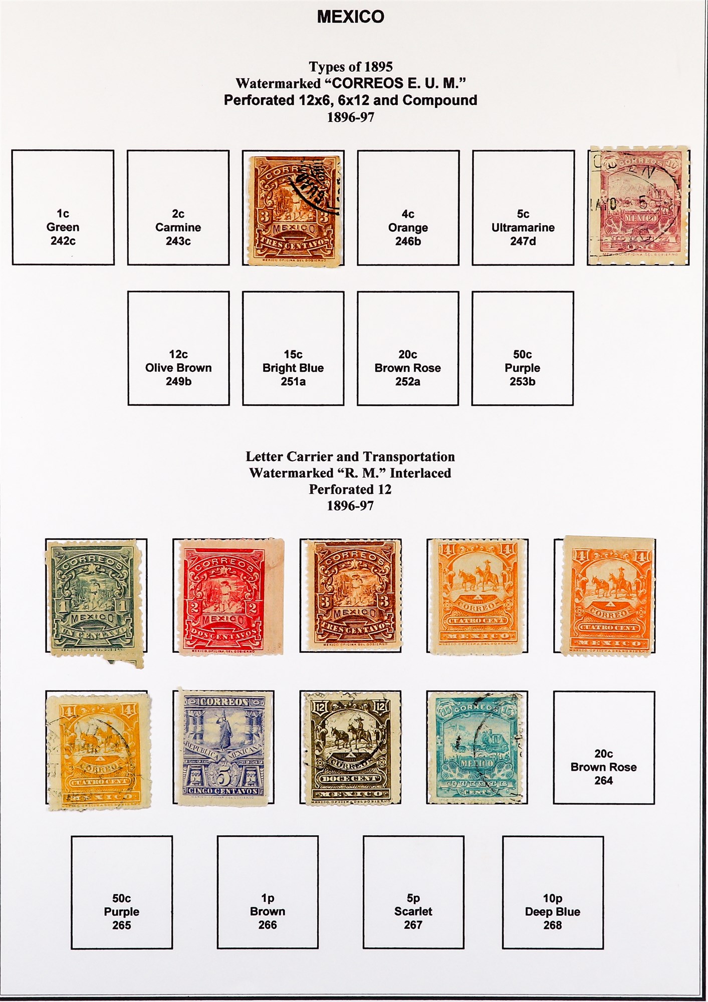 MEXICO 1872 - 1910 EXTENSIVE COLLECTION of over 300 mint & used stamps with a degree of - Image 27 of 32