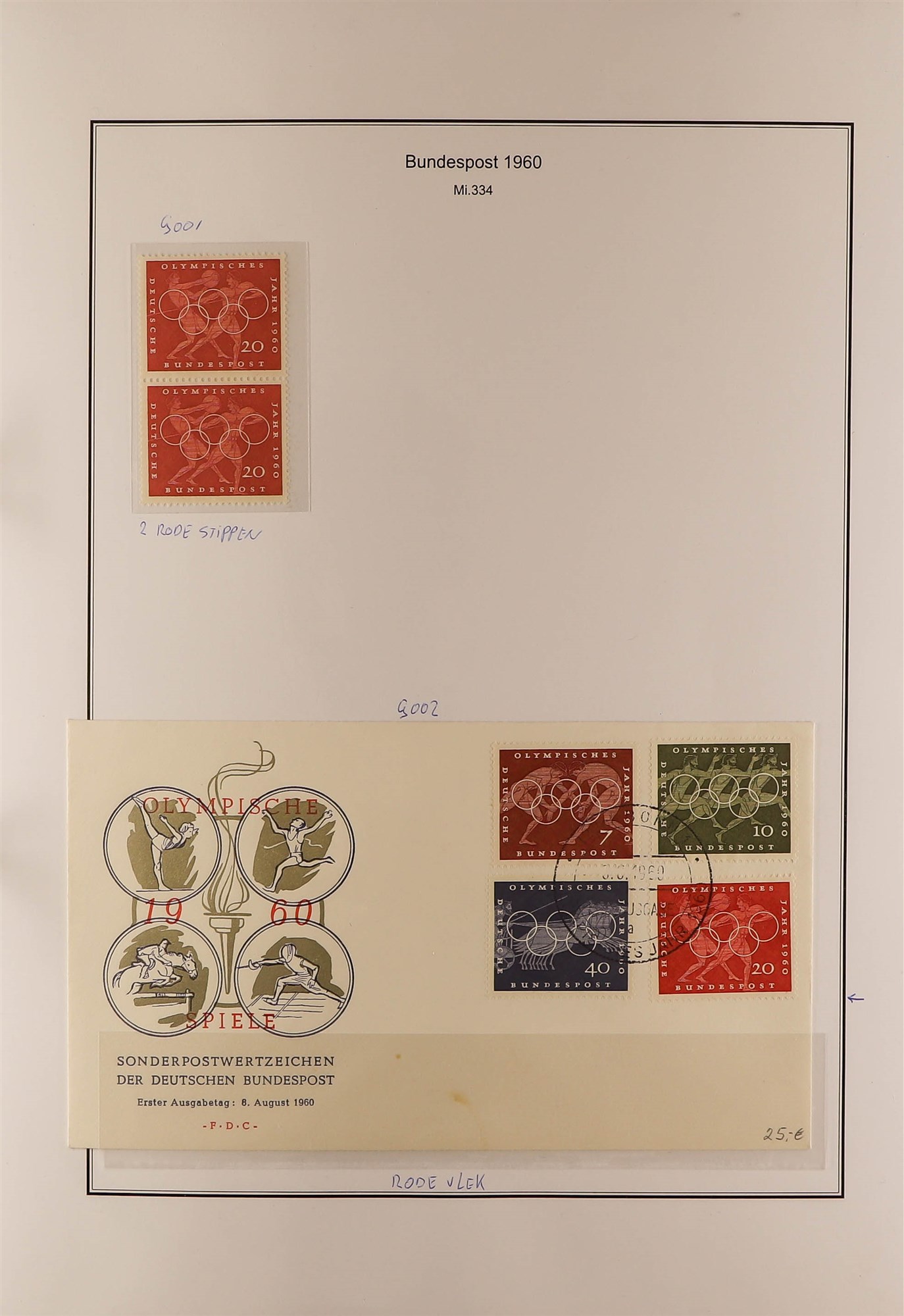 GERMANY WEST 1960 - 1964 SPECIALIZED COLLECTION of 600+ mint / never hinged mint and used stamps,