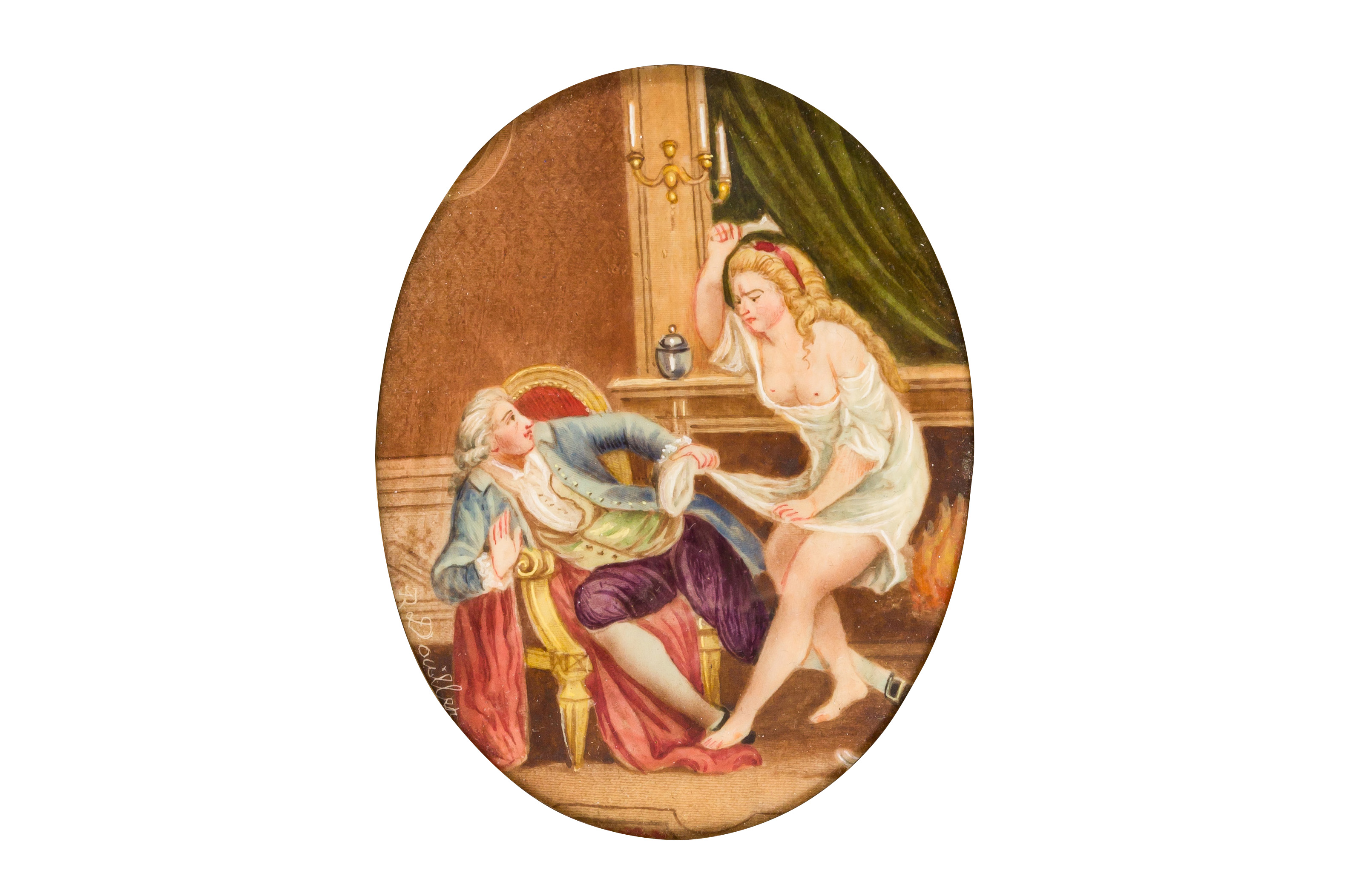 Y MINIATURE PAINTING WITH EROTIC SCENE - Image 2 of 2