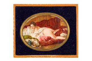 Y MINIATURE PAINTING WITH EROTIC SCENE