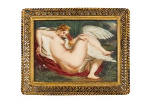 Y MINIATURE PAINTING WITH LEDA AND THE SWAN