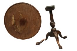 A GEORGE II MAHOGANY PEDESTAL TABLE, PROBABLY IRISH, CIRCA 1850 AND LATER