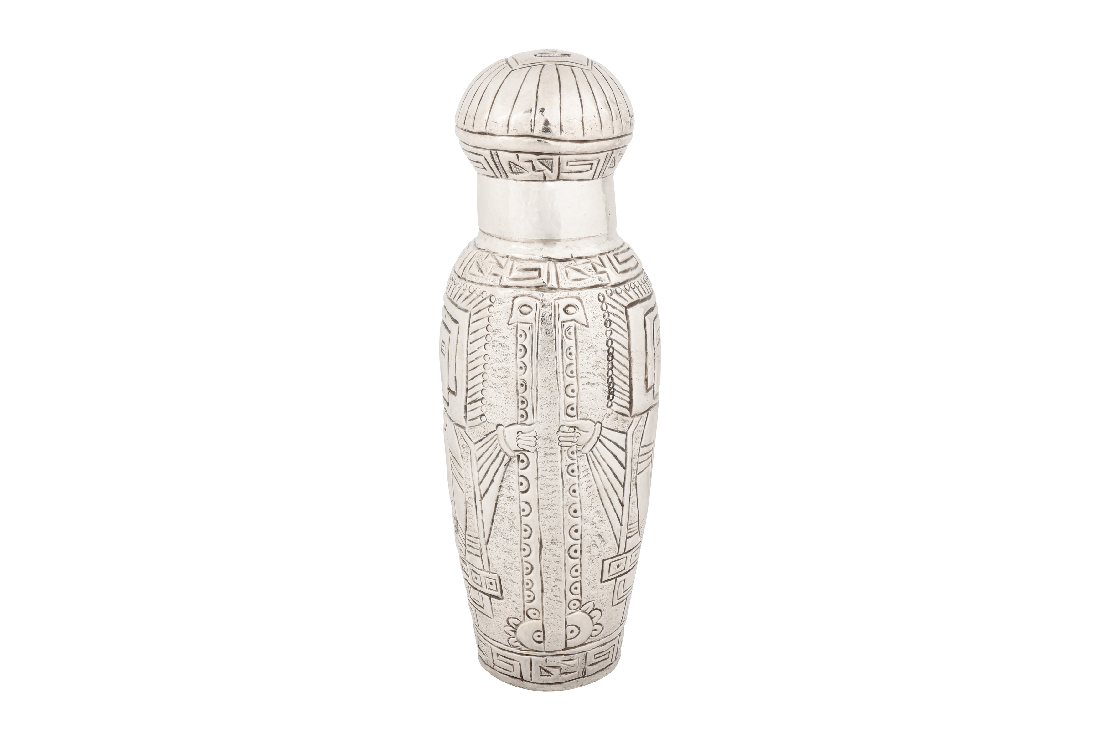 A mid to late 20th century Peruvian 900 standard silver cocktail shaker, circa 1960 by JY - Image 3 of 7