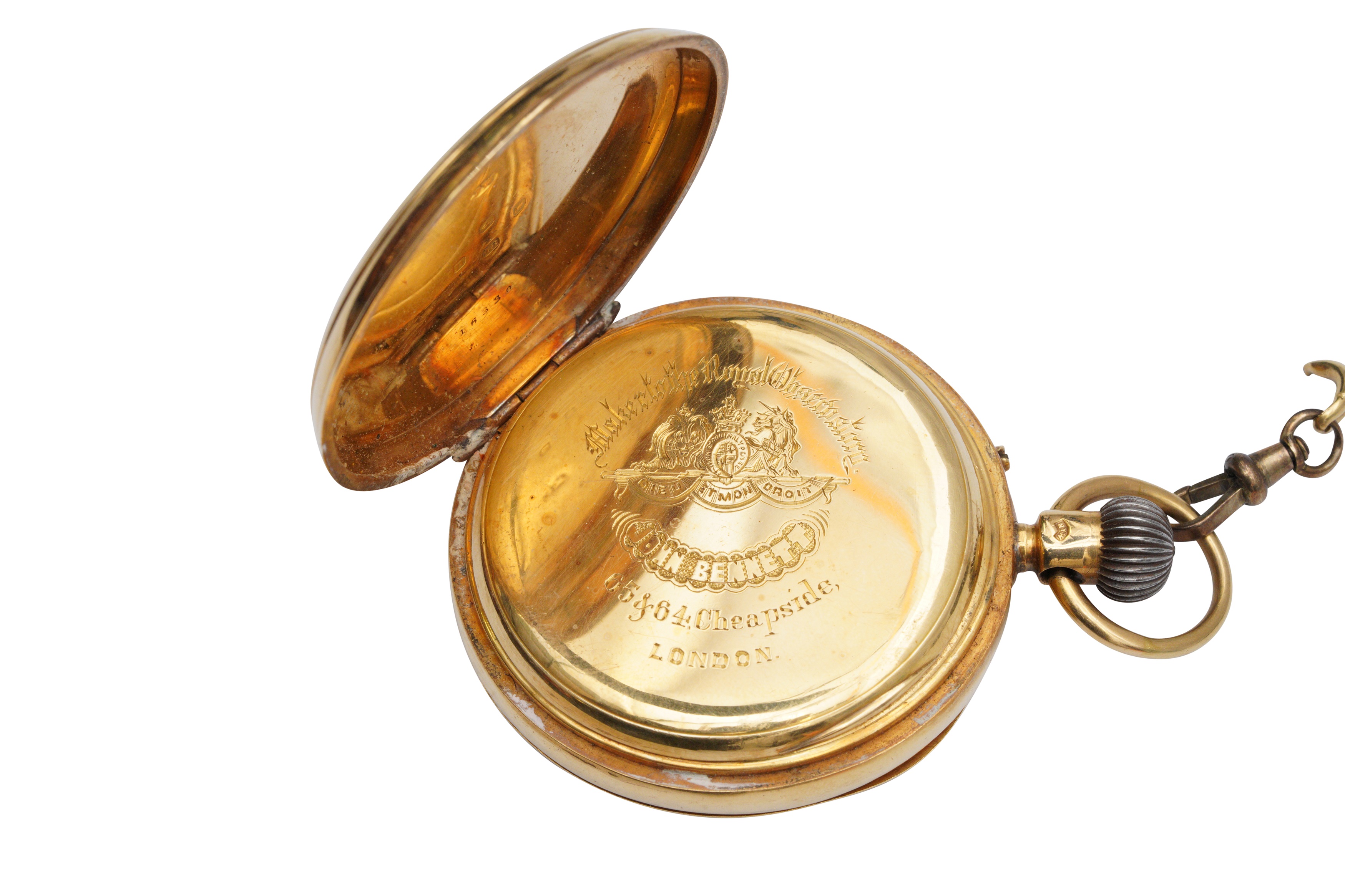 AN 18CT GOLD OPEN FACE POCKET WATCH - Image 2 of 5