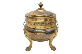 A REGENCY BRASS COAL BUCKET