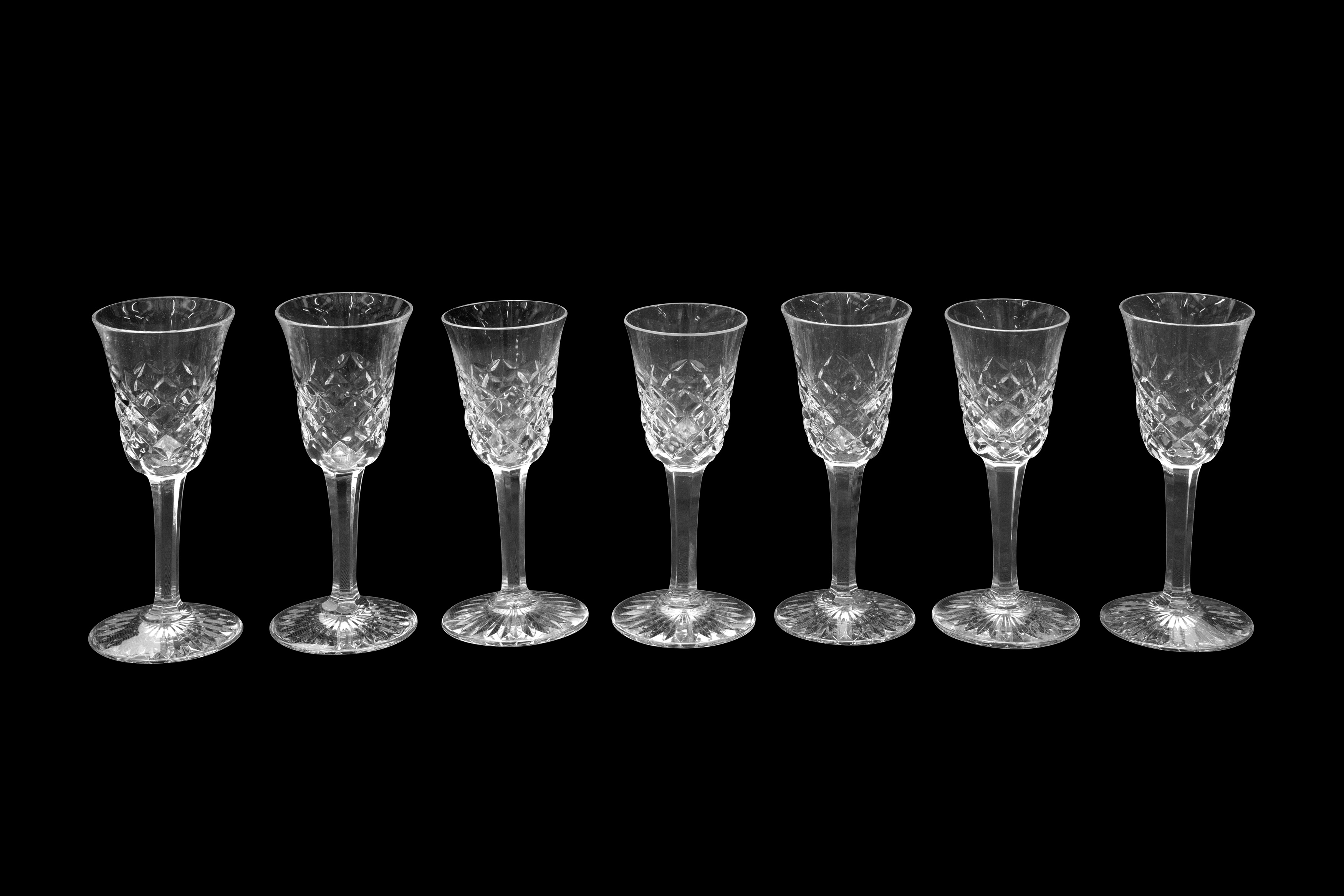 A GROUP OF BACCARAT CORDIAL GLASSES 