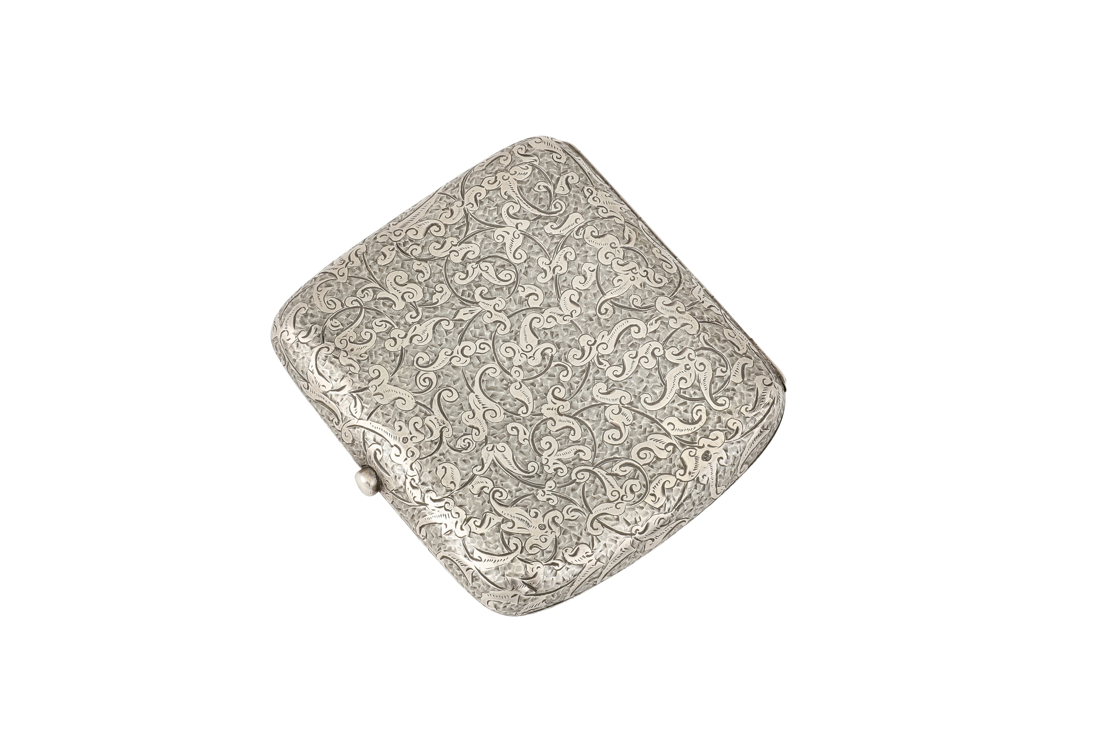 A Victorian sterling silver cigarette case, Birmingham 1898 by Deakin and Francis - Image 2 of 3