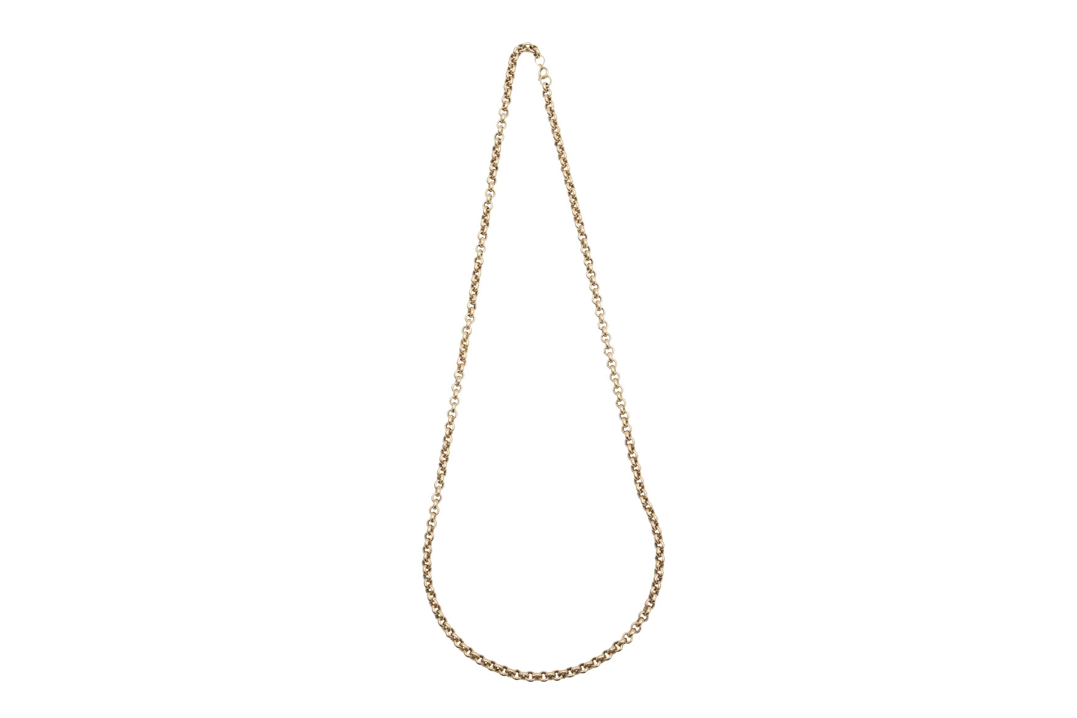 A 9CT GOLD FANCY-LINK CHAIN