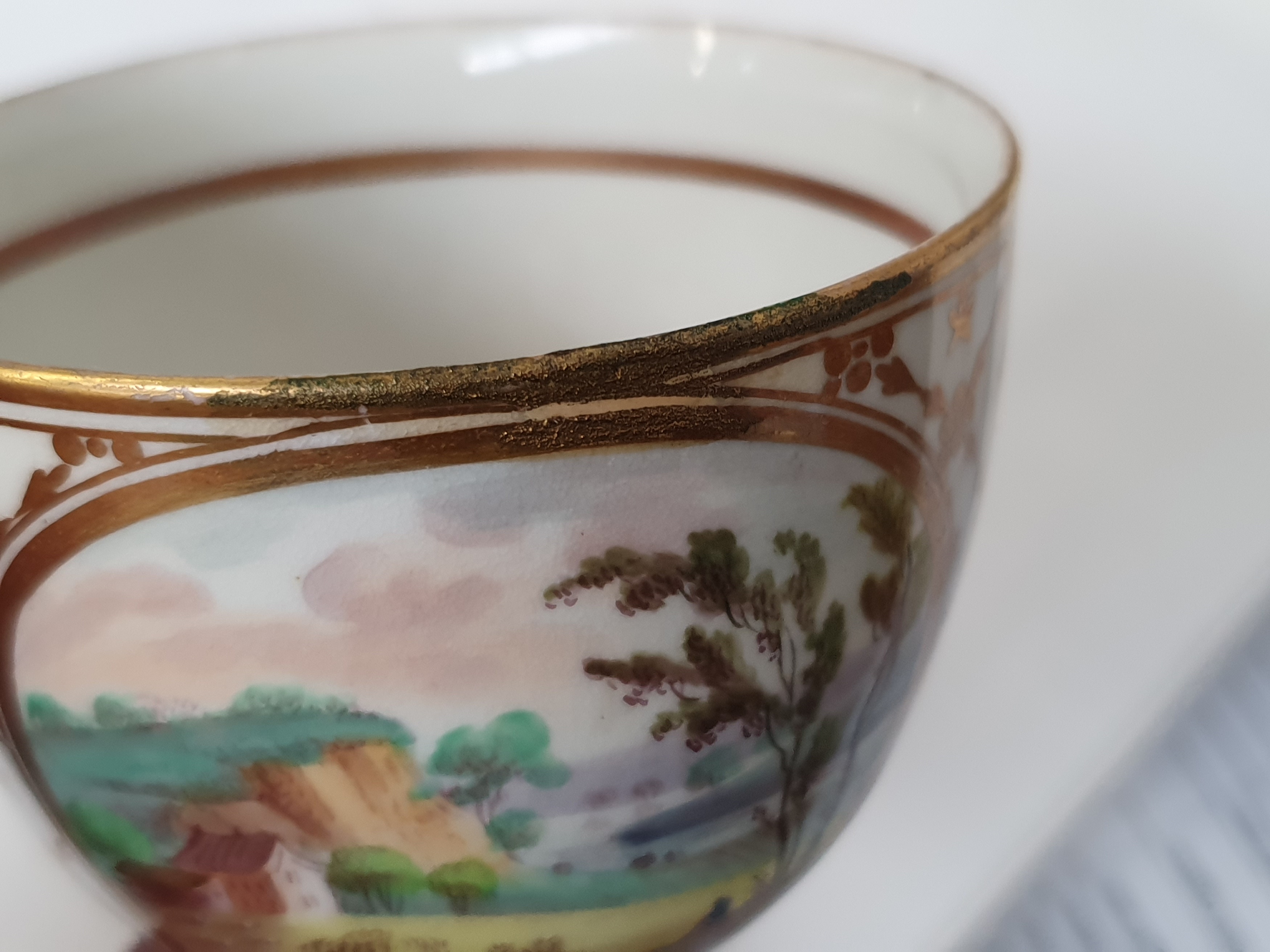 A REGENCY MINTON BONE CHINA COFFEE POT, TEA POT, CUP AND SAUCER, CIRCA 1810 - Image 18 of 18