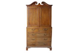 A 19TH CENTURY MAHOGANY ESTATE CABINET