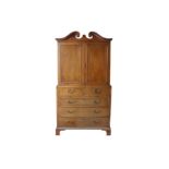 A 19TH CENTURY MAHOGANY ESTATE CABINET