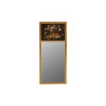 A GILT FRAMED TRUMEAU STYLE PIER MIRROR