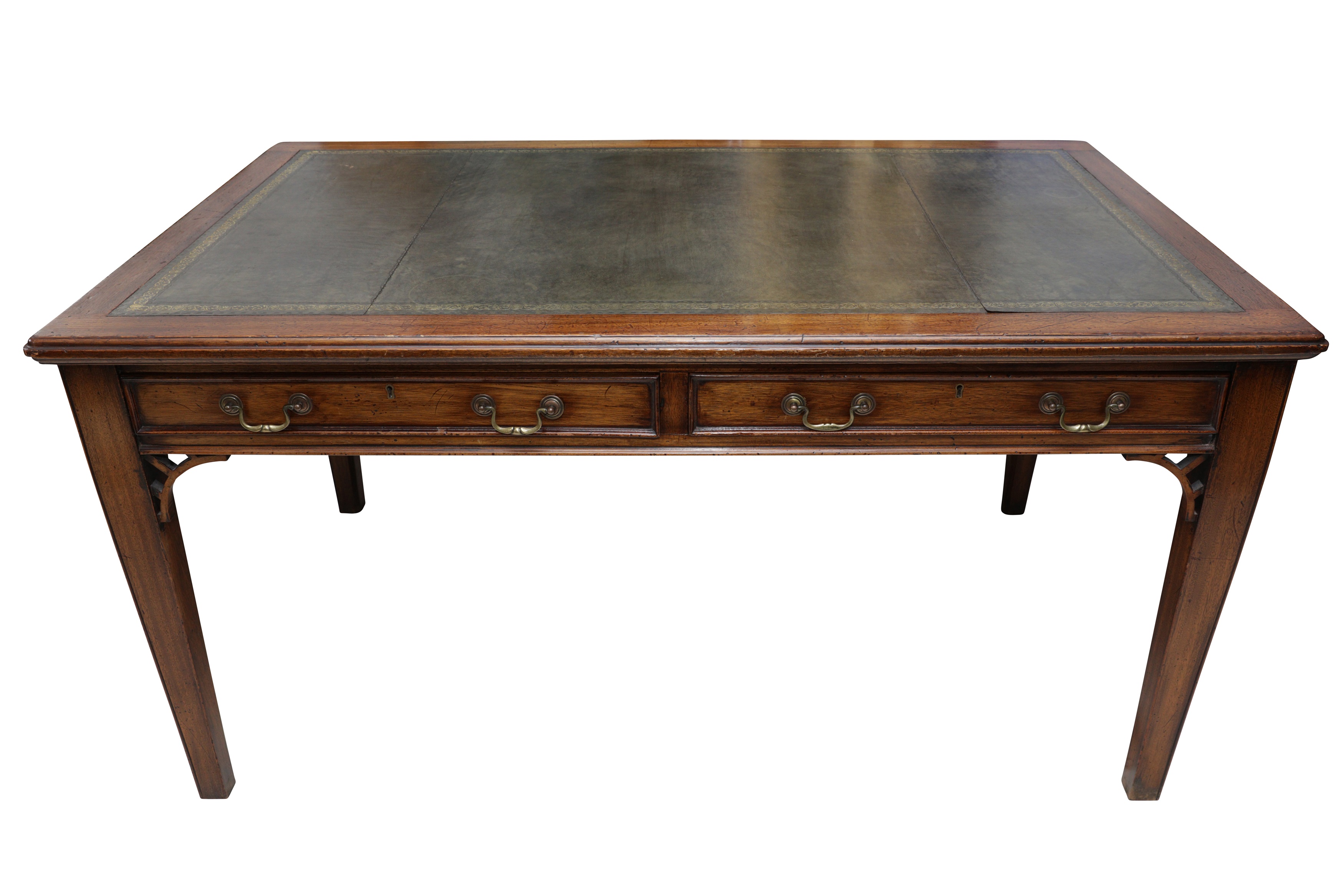 A LATE 19TH CENTURY MAHOGANY WRITING TABLE