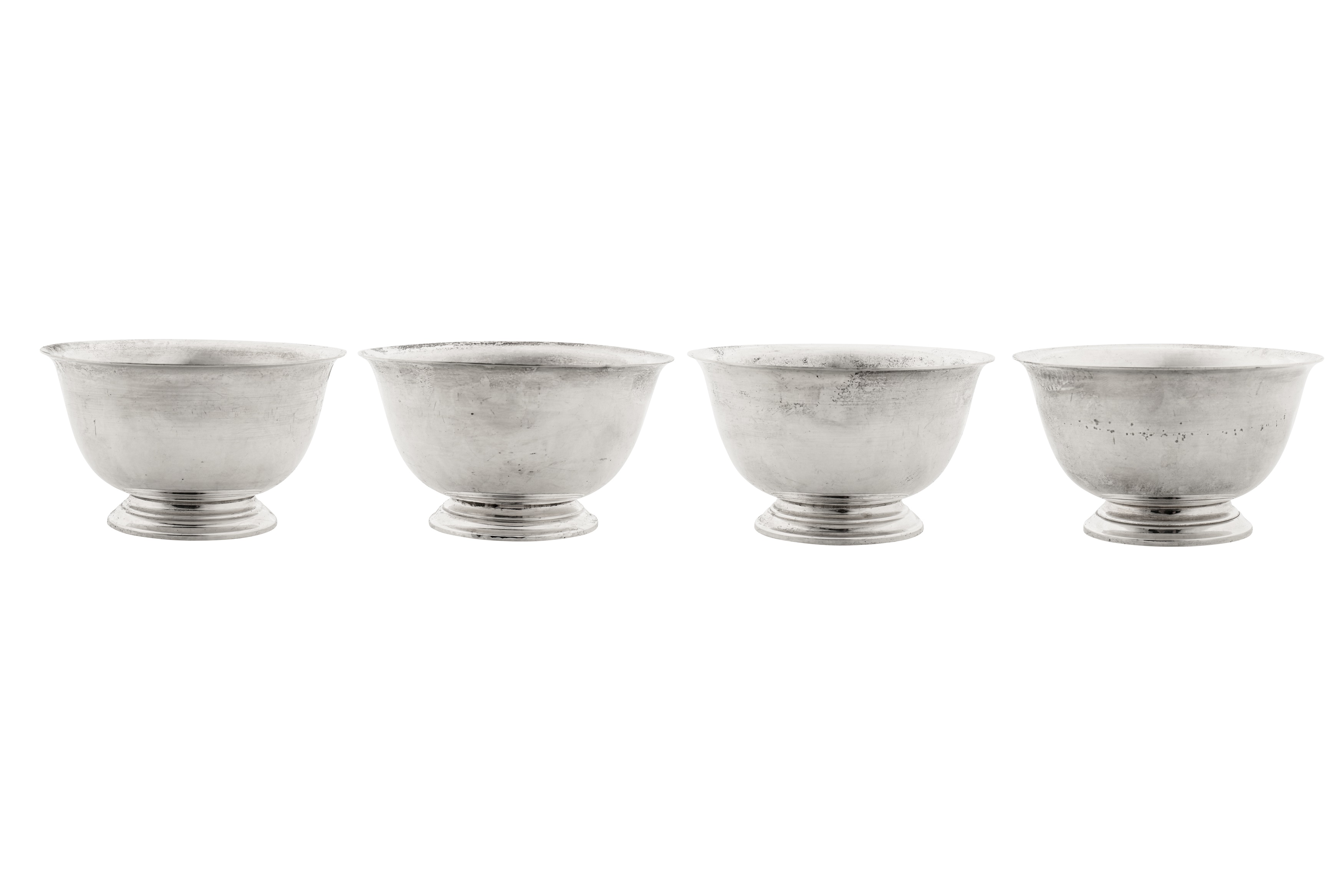 Four mid-20th century American sterling silver bowls, New York circa 1970 by Tiffany