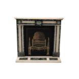 AN UNUSUAL EARLY 19TH CENTURY MINIATURE NEOCLASSICAL ADAMS-STYLE FIREPLACE