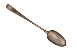 A George III Irish sterling silver basting spoon, Dublin 1777 by Michael Keating