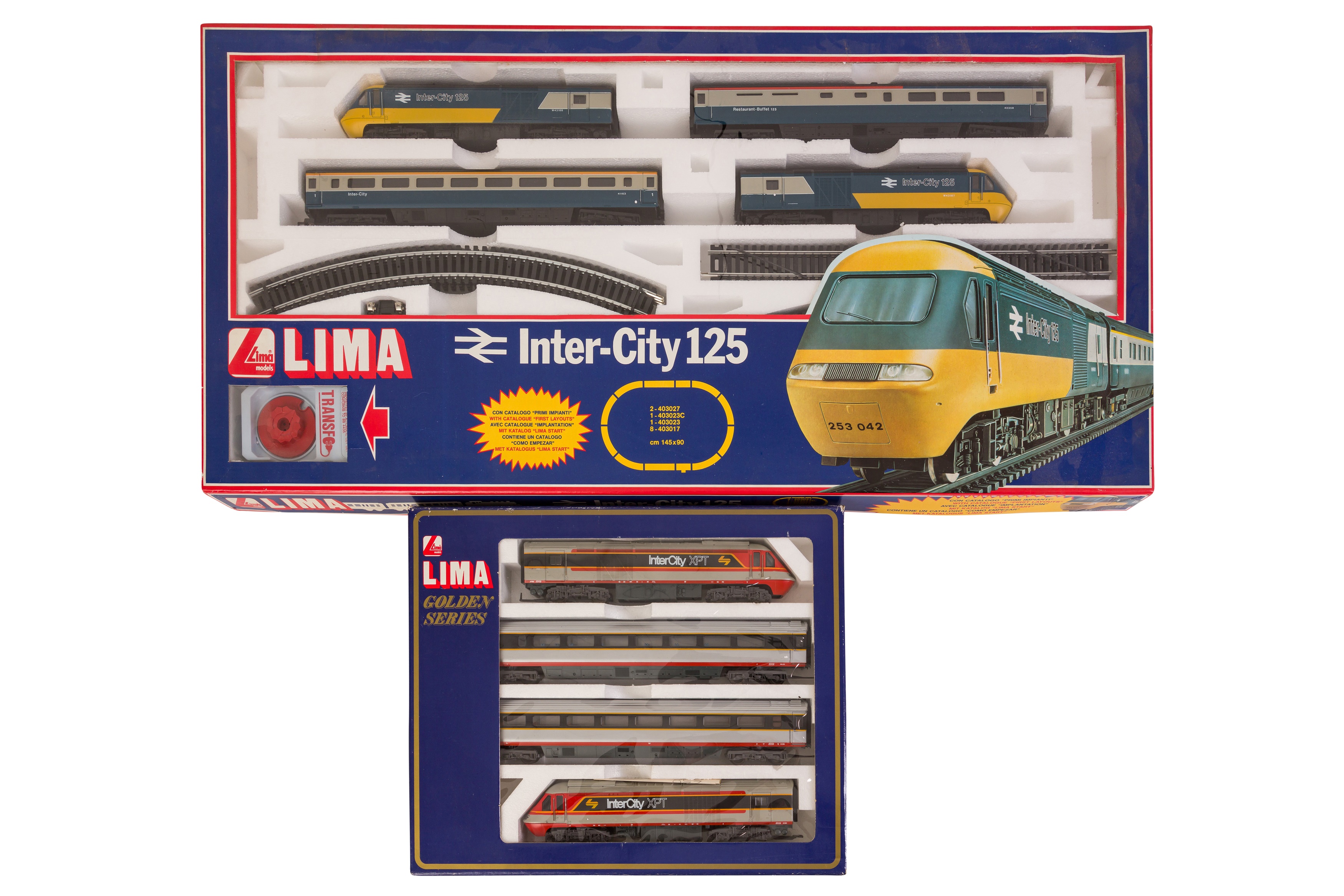 A LIMA OO GAUGE TRAIN SET AND TRAIN PACK