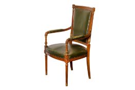 SIMON LOSCERTALES BONA, SPAIN; A LOUIX XVI STYLE FAUTEIL ARMCHAIR