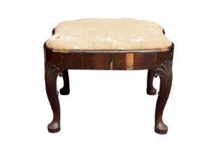 A MAHOGANY STOOL, PROBABLY IRISH, MID 18TH CENTURY