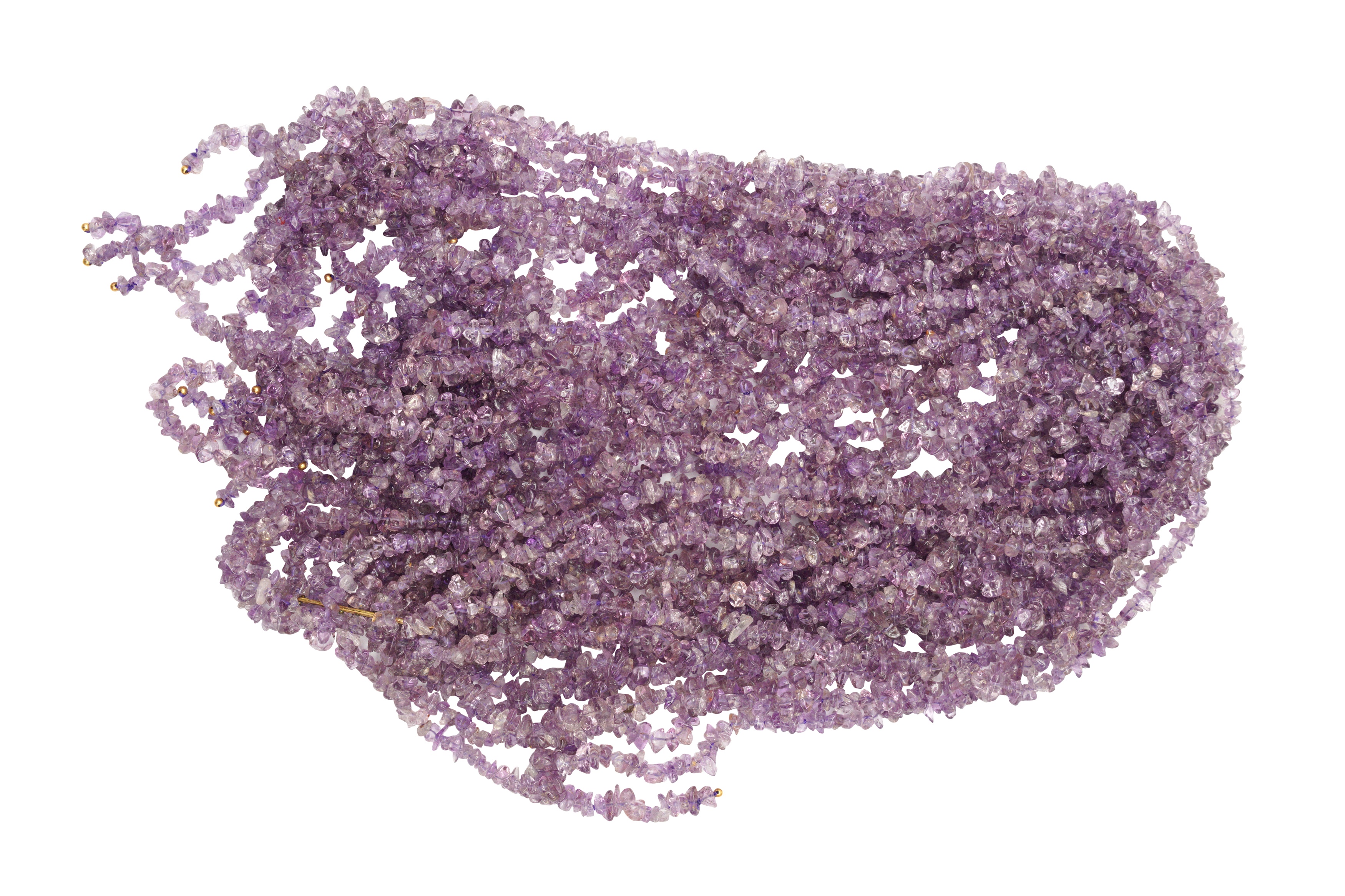 AN AMETHYST MULTI-STRAND NECKLACE
