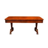 A REGENCY PERIOD ROSEWOOD LIBRARY TABLE 