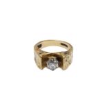 AN 18CT GOLD DIAMOND RING, CIRCA 1973