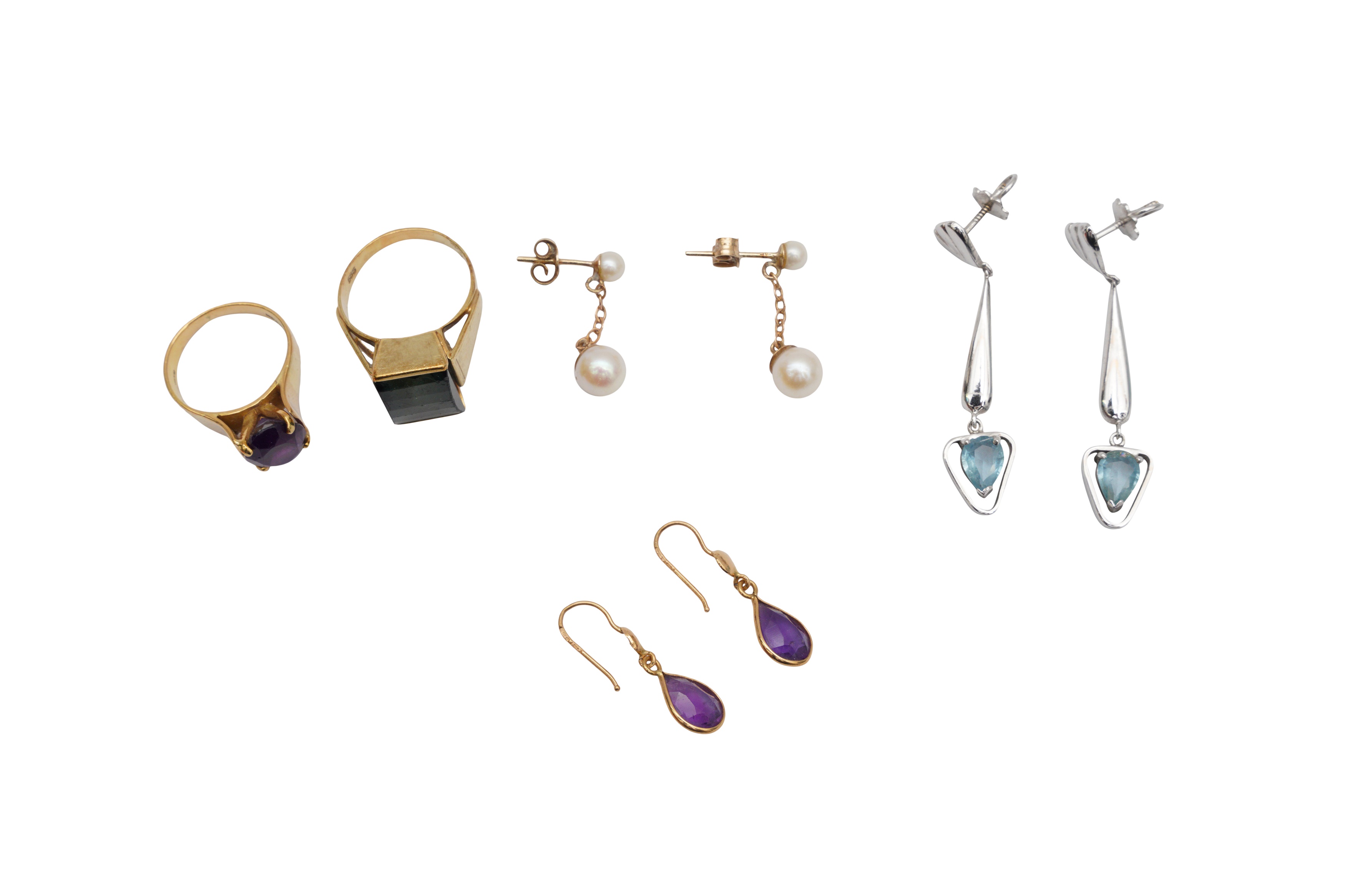 A GROUP OF GEM-SET JEWELLERY