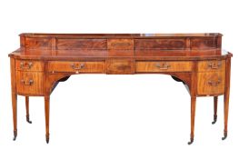 A GEORGE III NEOCLASSICAL MAHOGANY BOWFRONT SIDEBOARD, LATE 18TH CENTURY