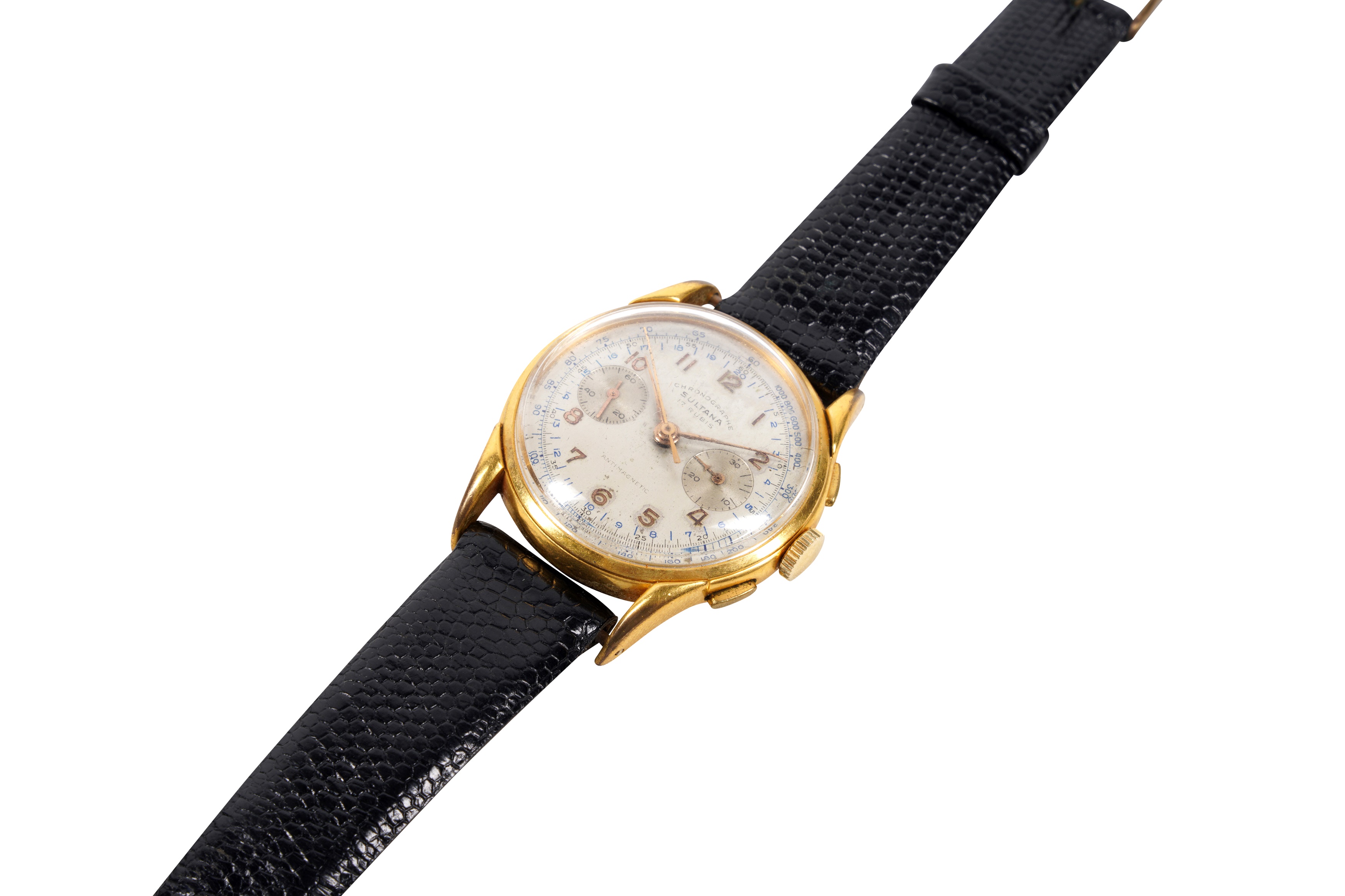 A GENTS VINTAGE SULTANA CHRONOGRAPH WRISTWATCH - Image 2 of 3