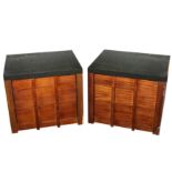 A PAIR OF CONTEMPORARY BEDSIDE TABLES 