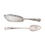 A William IV sterling silver fish slice, London 1830 by William Eaton