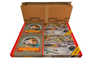 A HORNBY TRADE BOX CONTAINING TWO R543 ADVANCED PASSENGER TRAIN SETS