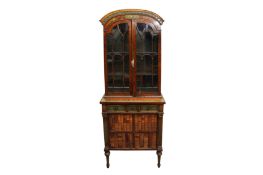 A SHERATON STYLE SATINWOOD CABINET, LATE 18TH CENTURY