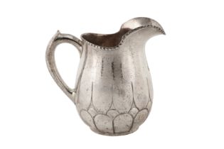 A mid-20th century American sterling silver jug or pitcher, import marks for Sheffield 1968 by ESP