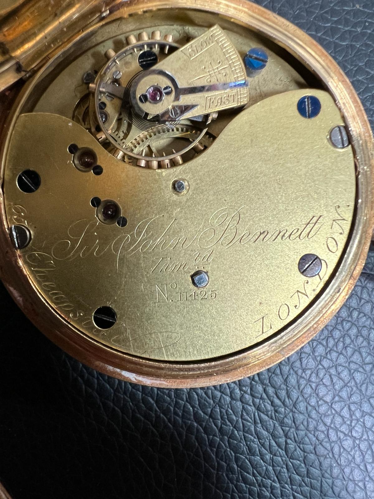 AN 18CT GOLD OPEN FACE POCKET WATCH - Image 5 of 5