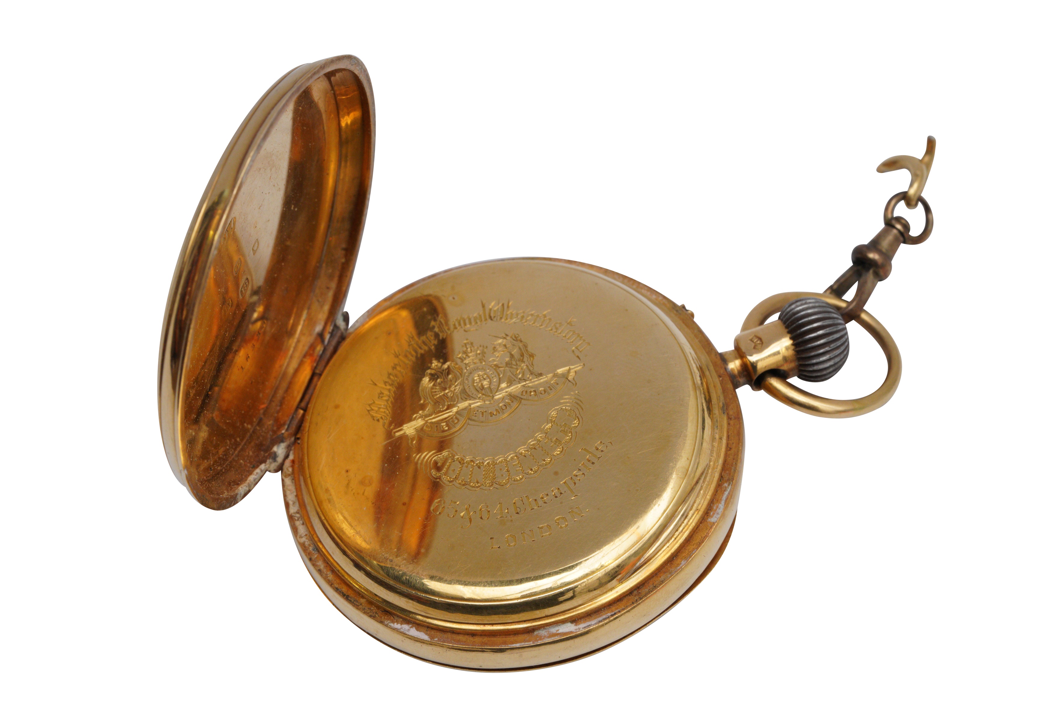 AN 18CT GOLD OPEN FACE POCKET WATCH - Image 3 of 5