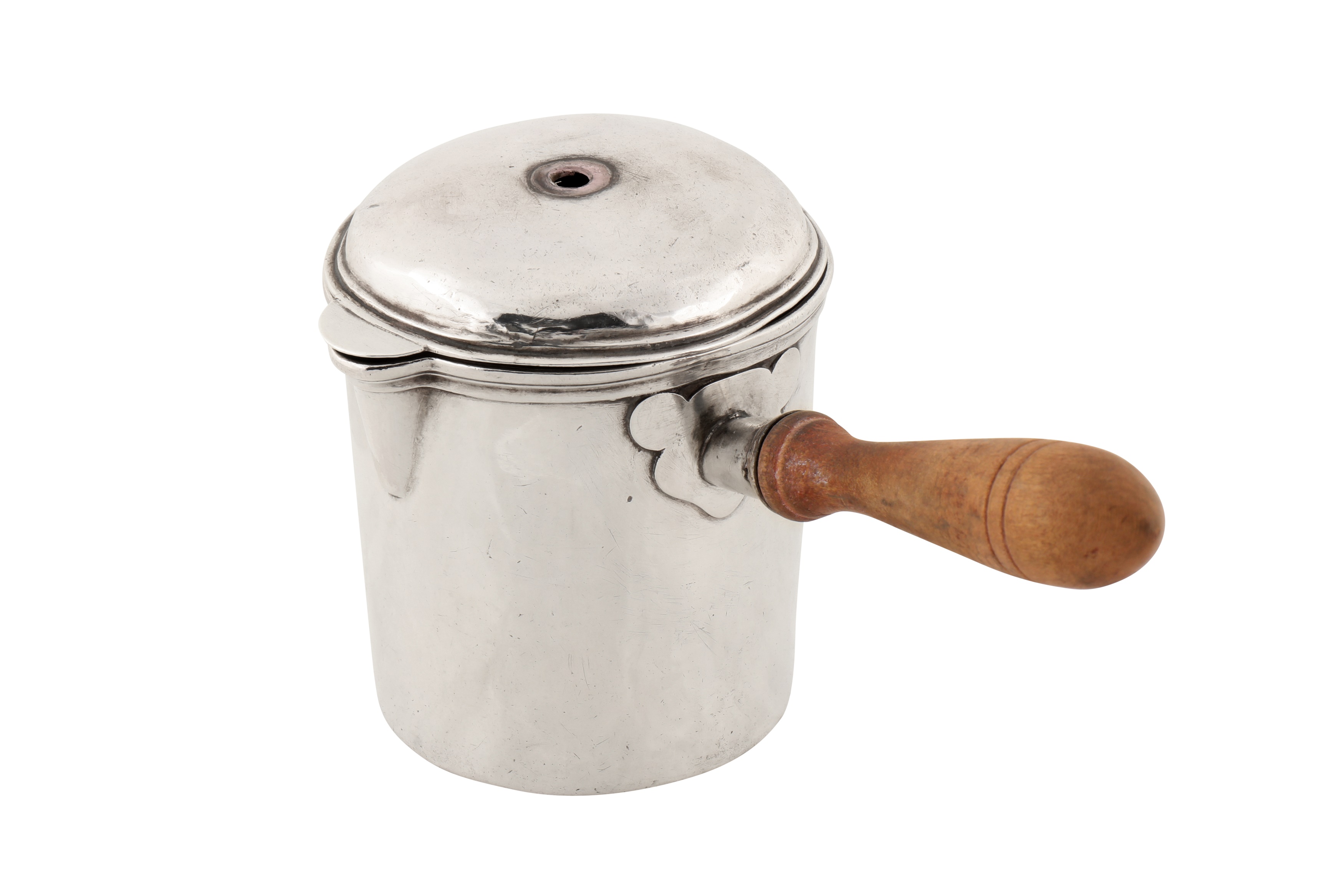 A Louis XVI late 18th century French silver hot milk pot, Paris circa 1770, maker’s mark obscured