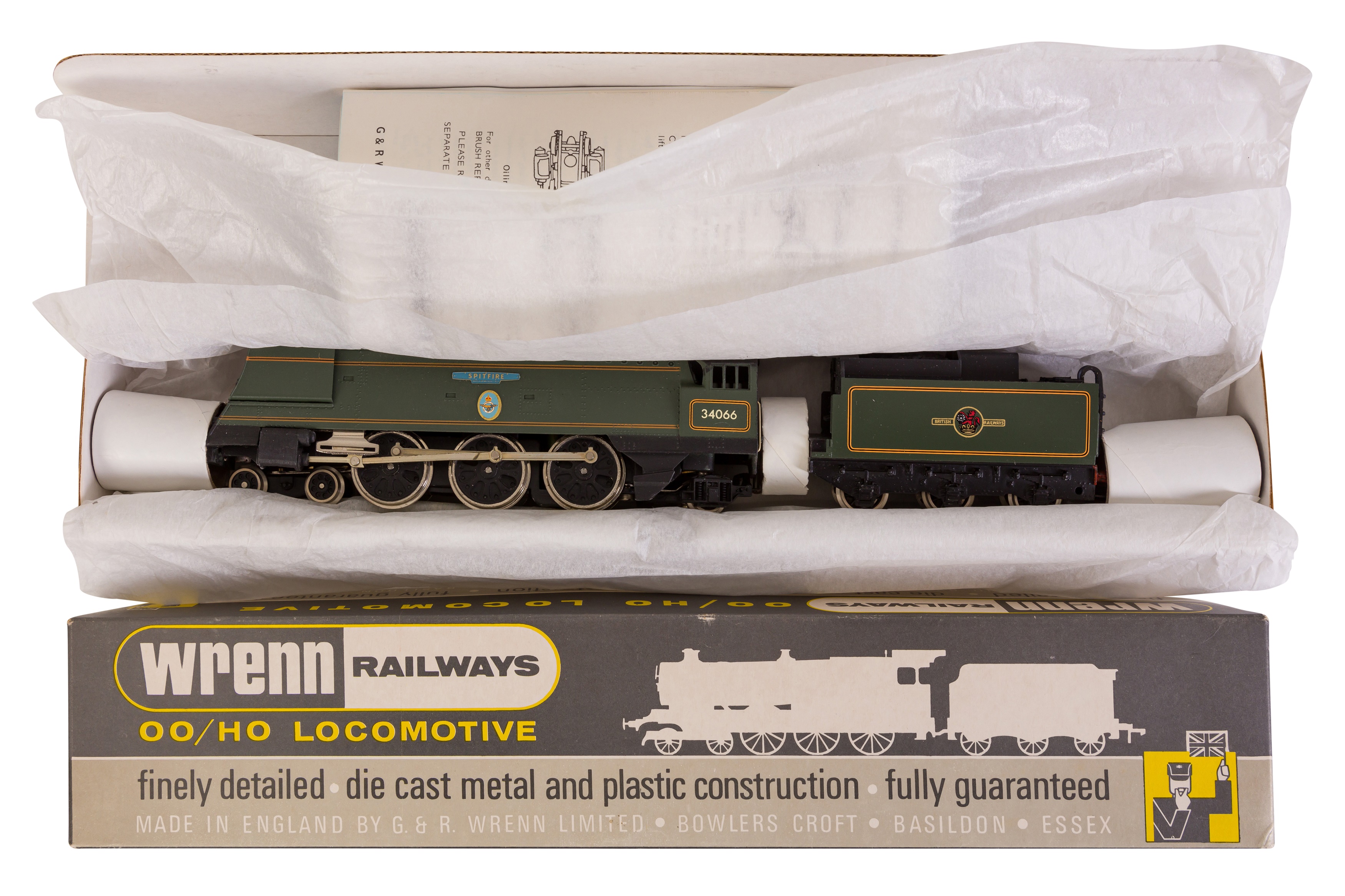 A WRENN OO GAUGE W2277 BULLIED BATTLE OF BRITAIN CLASS LOCOMOTIVE 'SPITFIRE' - Image 6 of 7