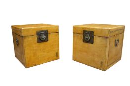 A PAIR OF CHINESE LACQUERED BOXES