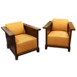 A PAIR OF PROMEMORIA ARMCHAIRS 