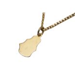 UNO-A-ERRE | A 9CT GOLD NECKLACE WITH A PENDANT