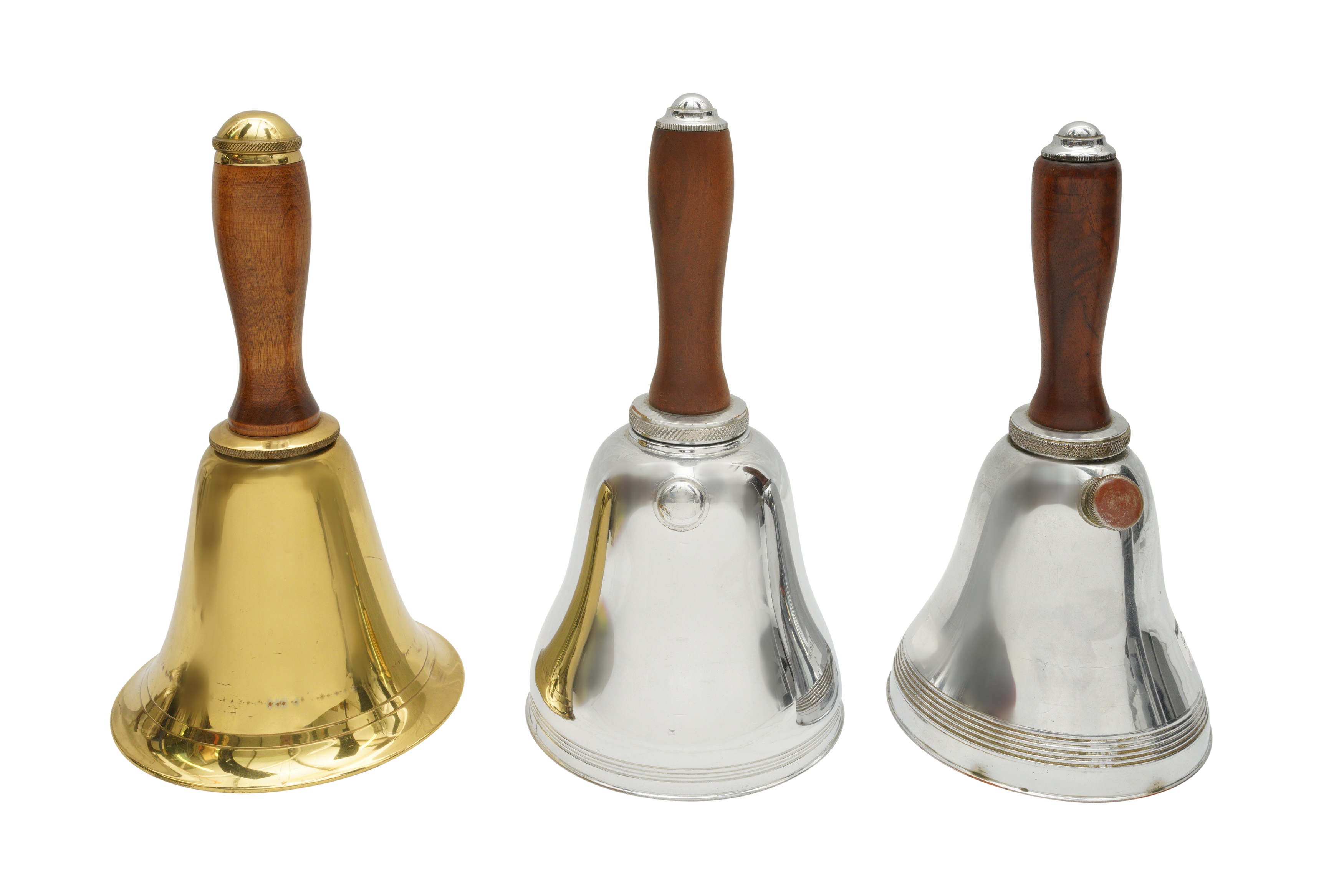 A GROUP OF ART DECO BELL COCKTAIL SHAKERS 